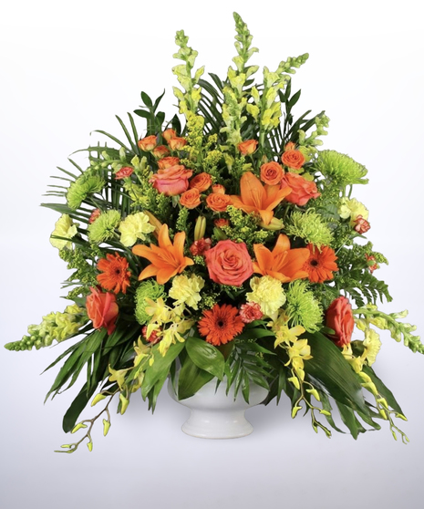 orange and yellow funeral urns